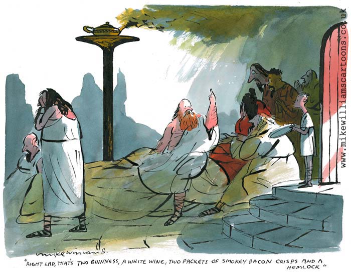 Death of Socrates cartoon by Mike Williams